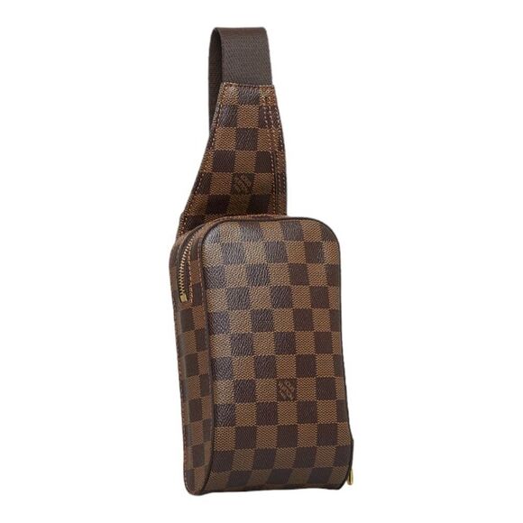 Louis Vuitton Damier Jeronimos Bum Bag Body Bag Waist Bag Brown Leather - Picture 2 of 8